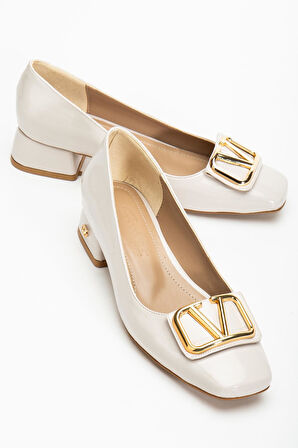 Suins Premium Pauly Model Kadın Orta Topuklu Siyah Kahve Bordo Ayakkabı