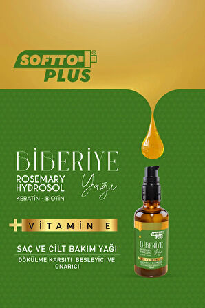 Biberiye Rosemary Hydrosol Yağı 50 ml - Keratin, Biotin & Vitamin E ile Saç Uzatma ve Onarım