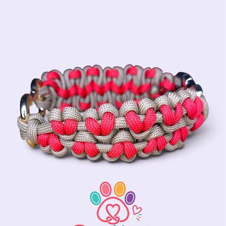 Loveknot Paracord Köpek Tasması Hand Made El Yapımı 
