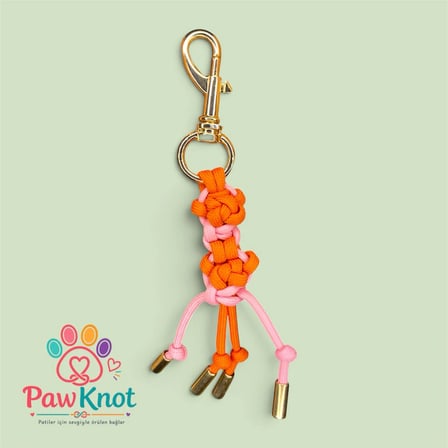 Mini Pati Paracord Anahtarlık ve Çanta Charmı El Emeği Hand Made