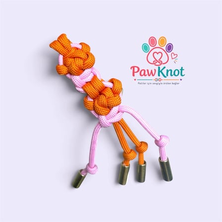 Mini Pati Paracord Anahtarlık ve Çanta Charmı El Emeği Hand Made