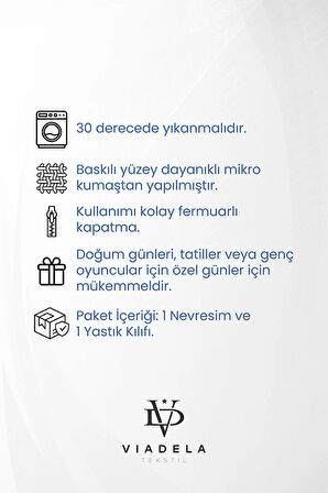 Lacivert Paw Petrol Nevresim Takımı (Çarşafsız)