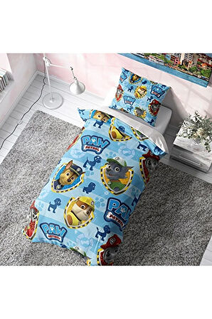Lacivert Paw Petrol Nevresim Takımı (Çarşafsız)