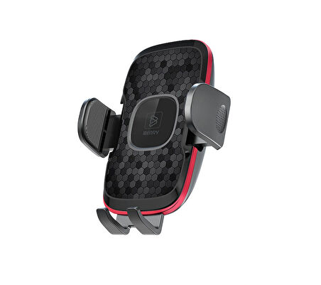 IBERRY PAW T1 KIRMIZI KLİPSLİ SÜPER ADAPTATİF ARAÇ İÇİ TELEFON TUTUCU