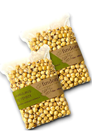 FINDORA TAZE KAVRULMUŞ İÇ FINDIK 2 x 500 Gr - VAKUM 