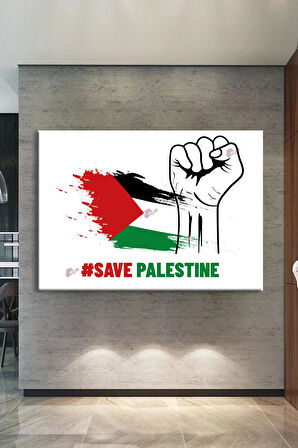 Filistin Kudüs Mescidi Aksa İslami Dini Hat Kanvas Tablo ( 7 Farklı Ölçü )