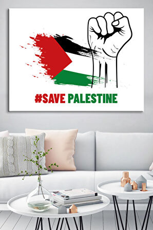 Filistin Kudüs Mescidi Aksa İslami Dini Hat Kanvas Tablo ( 7 Farklı Ölçü )