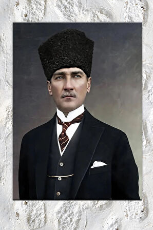 Atatürk Mustafa Kemal Kanvas Tablo Okullara İşyerlerine Uygun (8 Farklı Ölçü)