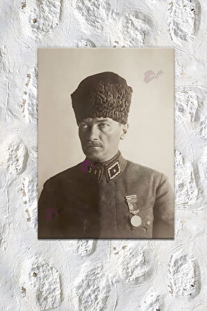 Atatürk Mustafa Kemal Kanvas Tablo Okullara İşyerlerine Uygun (8 Farklı Ölçü)