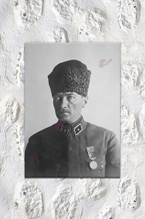 Atatürk Mustafa Kemal Kanvas Tablo Okullara İşyerlerine Uygun (8 Farklı Ölçü)