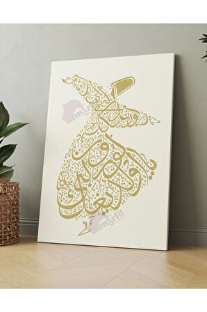 Ya olduğun Gibi Görün Ya Göründüğün Gibi Ol Mevlana İslami Dini Hat Kanvas Tablo