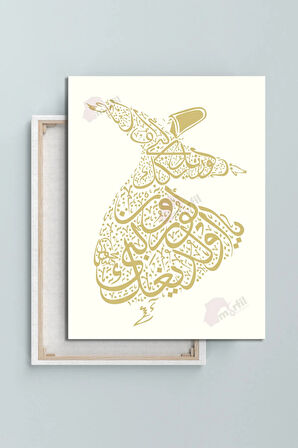 Ya olduğun Gibi Görün Ya Göründüğün Gibi Ol Mevlana İslami Dini Hat Kanvas Tablo