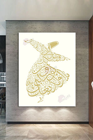 Ya olduğun Gibi Görün Ya Göründüğün Gibi Ol Mevlana İslami Dini Hat Kanvas Tablo