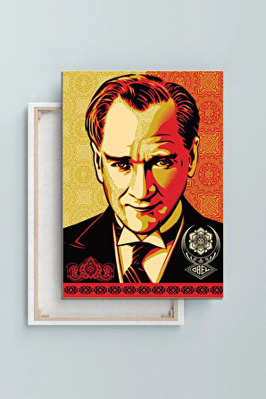 Atatürk Mustafa Kemal Kanvas Tablo Okullara İşyerlerine Uygun (8 Farklı Ölçü)
