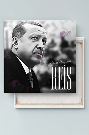 Recep Tayyip Erdoğan Cumhurbaşkanı Başkan Erdoğan RTE Kanvas Tablo (7 Farklı Ölçü)