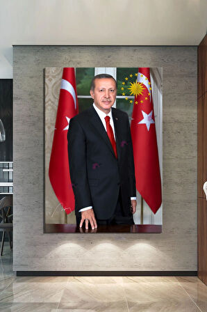 Recep Tayyip Erdoğan Başkan Erdoğan Rte Kanvas Tablo (7 Farklı Ölçü)