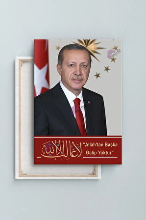 Recep Tayyip Erdoğan Başkan Erdoğan Rte Kanvas Tablo (7 Farklı Ölçü)