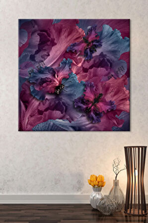 Soyut Sanatsal Mor Modern Kanvas Tablo