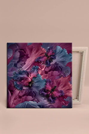 Soyut Sanatsal Mor Modern Kanvas Tablo