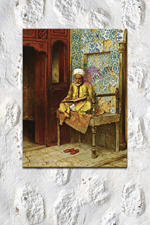 Arthur Von Ferraris Kitap Okuyan Adam Dini Kanvas Tablo