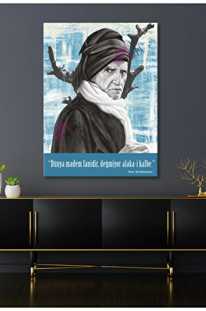 Saidi Nursi Risalei Nur Sözler Islami Dini Hat Kanvas Tablo