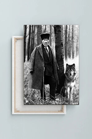Atatürk Mustafa Kemal Kanvas Tablo Okullara Işyerlerine Uygun (8 Farklı Ölçü)