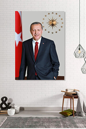 Erdoğan Rte Kanvas Tablo (7 Farklı Ölçü)