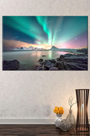 Kuzey Işıkları Dekoratif Kanvas Tablo