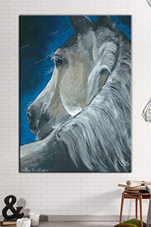 Asil At Sanatsal Dekoratif Kanvas Tablo (8 Farklı Ölçü)