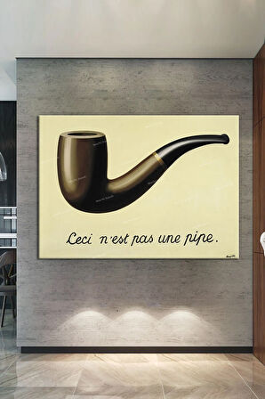 Rene Magritte Ceci Nest Pas Une Pipe Bu Bir Pipo Değildir Kanvas Tablo 8 Farklı Ölçü