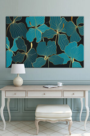 Yapraklar Dekoartif Sanatsal Kanvas Tablo 8 Farklı Ölçü