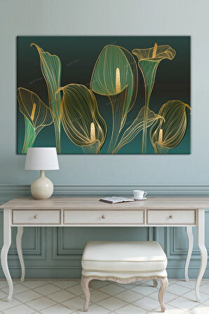 Yapraklar Dekoartif Sanatsal Kanvas Tablo (8 Farklı Ölçü)