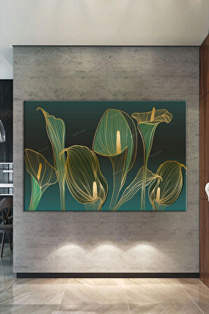 Yapraklar Dekoartif Sanatsal Kanvas Tablo (8 Farklı Ölçü)