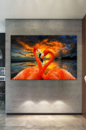 Kuğular ve Aşk Dekoratif Kanvas Tablo