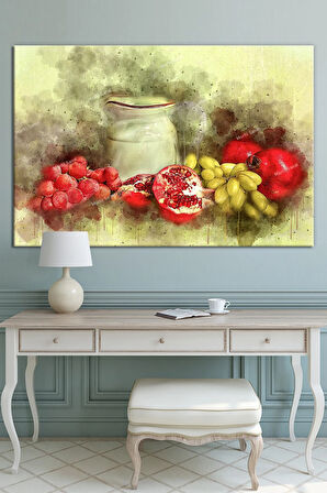 Meyveler Natürmort Sanatsal Kanvas Tablo 8 Farklı Ölçü