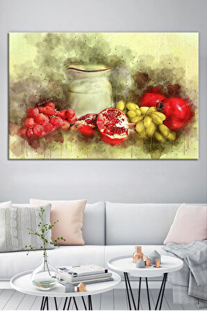 Meyveler Natürmort Sanatsal Kanvas Tablo 8 Farklı Ölçü