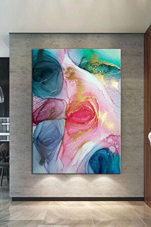 Renklerin Dansı Soyut Sanatsal Muhteşem Kanvas Tablo (8 Farklı Ölçü)