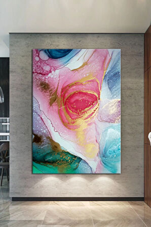 Renklerin Dansı Soyut Sanatsal Muhteşem Kanvas Tablo 8 Farklı Ölçü