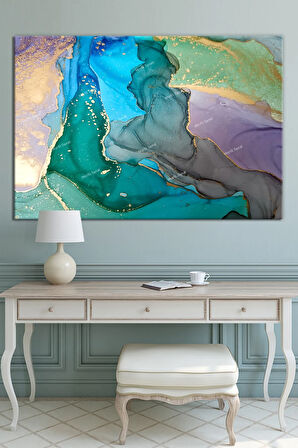 Renklerin Dansı Soyut Sanatsal Muhteşem Kanvas Tablo 8 Farklı Ölçü