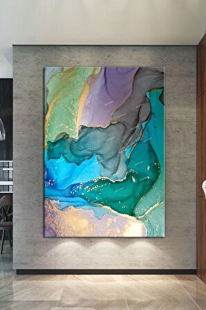 Renklerin Dansı Soyut Sanatsal Muhteşem Kanvas Tablo 8 Farklı Ölçü