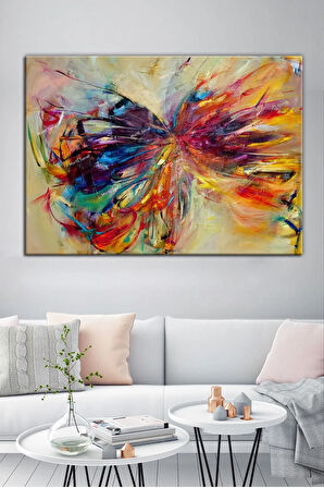 Kelebek Etkisi Ve Renkler Sanatsal Kanvas Tablo