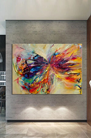 Kelebek Etkisi Ve Renkler Sanatsal Kanvas Tablo