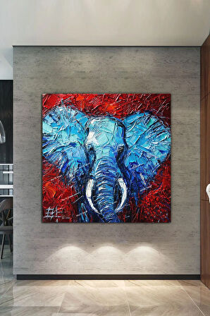 Fil Hayvanlar Alemi Dekoratif Sanatsal Kanvas Tablo