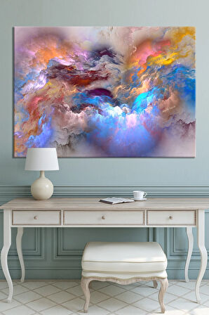 Renklerin Dansı Soyut Sanatsal Kanvas Tablo