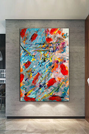 Gelincik Yağlıboya Efektli Sanatsal Kanvas Tablo 8 Farklı Ölçü