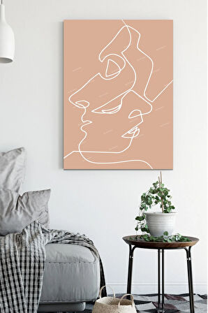 Yüzler Ve Suretler Minimalist Modern Sanatsal Kanvas Tablo