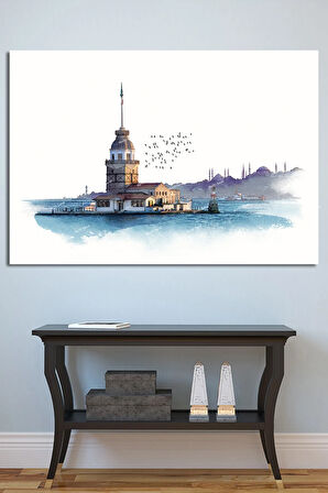Kız Kulesi İstanbul Sanatsal Kanvas Tablo