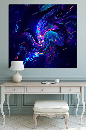 Soyut Sanatsal Kanvas Tablo Parlament Mavisi Tablo