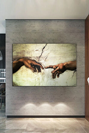 Michelangelo Buonarroti Adem’in Yaratılışı Kanvas Tablo