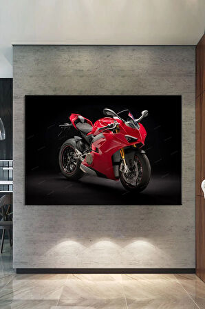 Motosiklet Motorcycle Dekoratif Kanvas Tablo